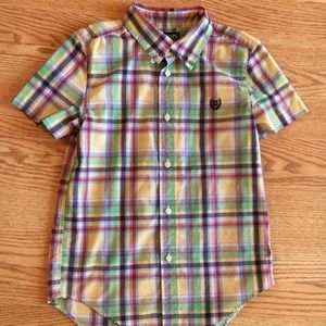 Chaps Boy’s Short Sleeve Button Up Colorful Shirt
